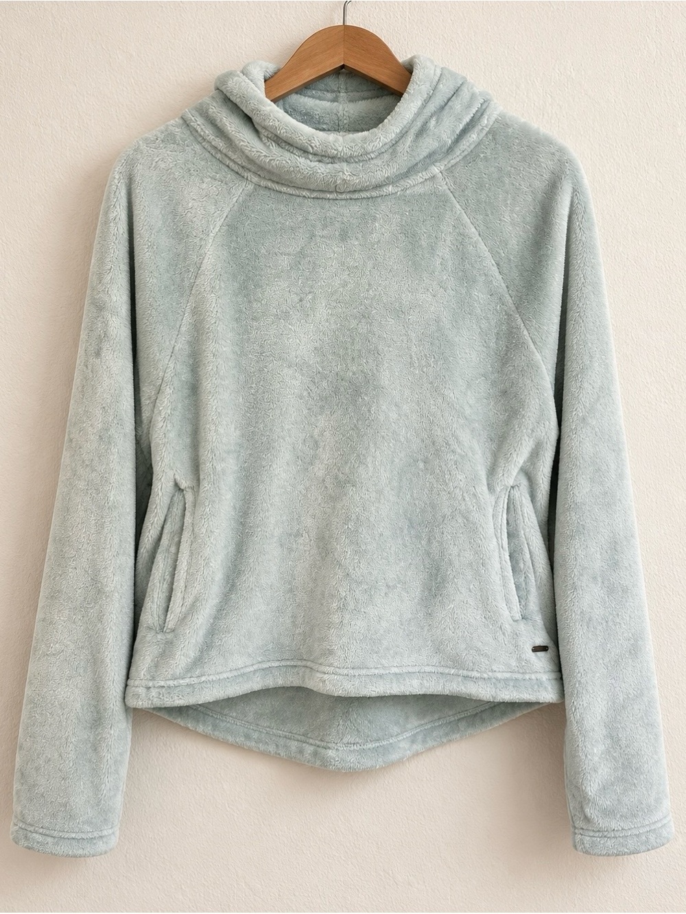 Hollister Light Sage Plush Cowl Neck Pullover